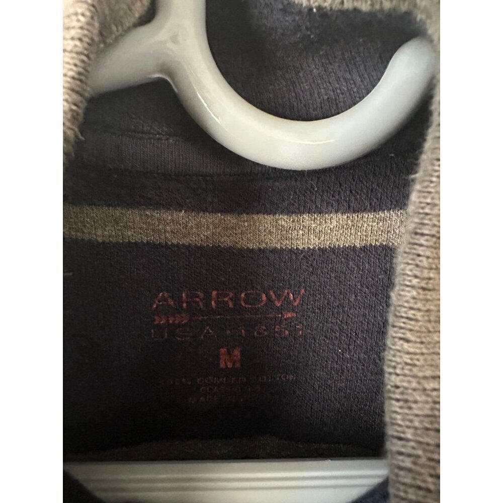 Arrow men’s size medium, long sleeve gray sweater - Picture 6 of 8